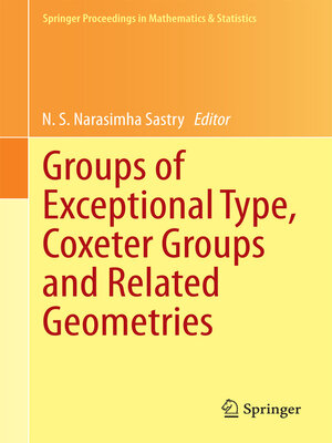 cover image of Groups of Exceptional Type, Coxeter Groups and Related Geometries